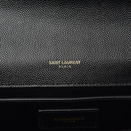 Saint Laurent Grain De Poudre Medium Classic Monogram Kate Satchel Black 7 of 10