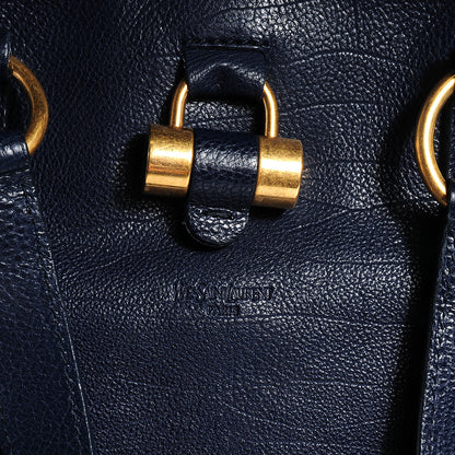 Saint Laurent Leather Oversized Muse Navy Blue 2 of 11