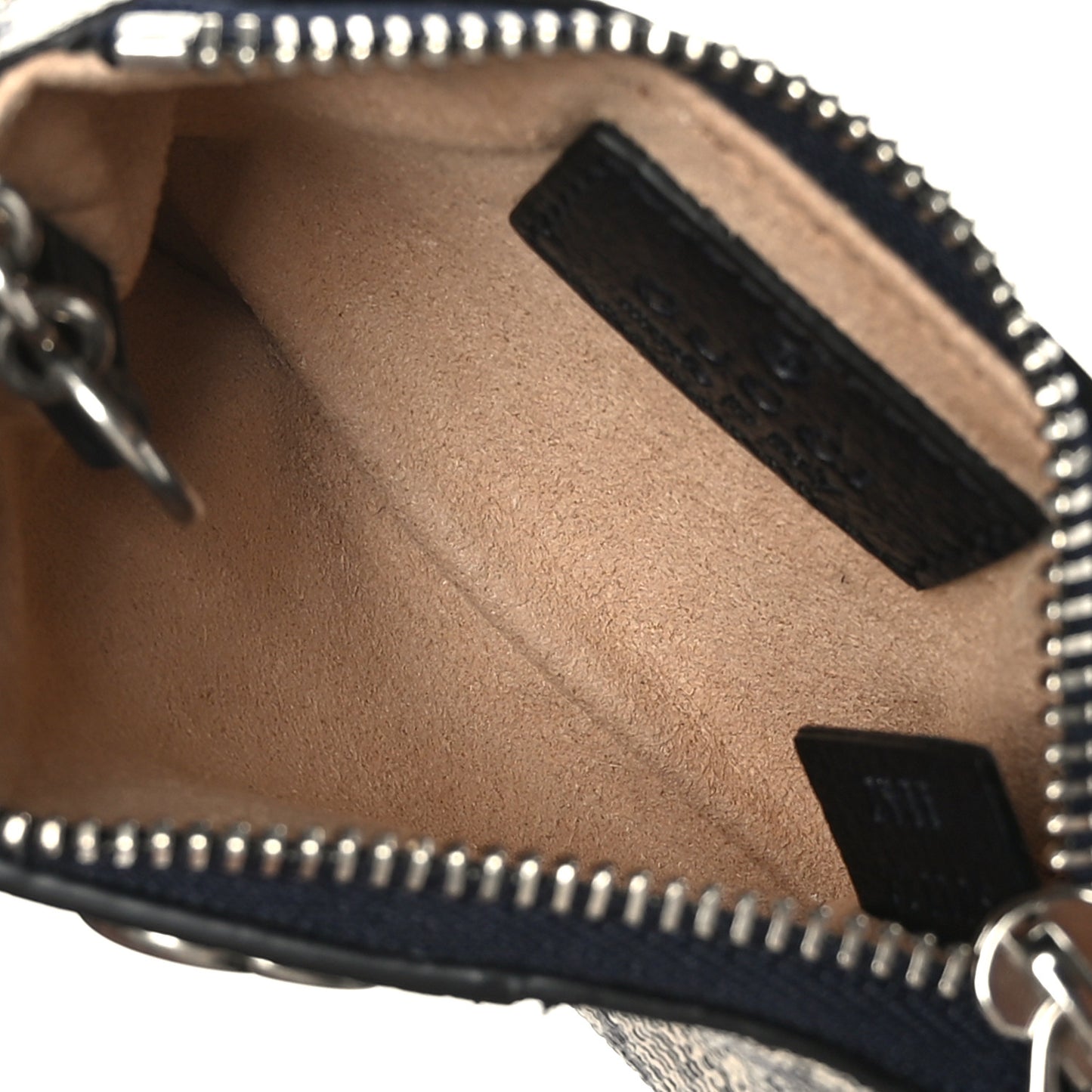 GG Supreme Monogram Web Ophidia Key Case Beige Blue