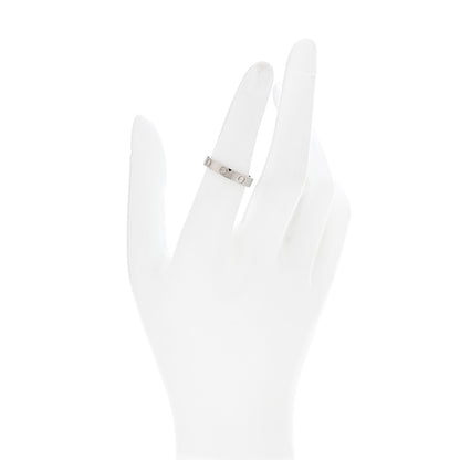 Cartier 18K White Gold 3.5mm LOVE Wedding Band Ring 53 6.25 2 of 4