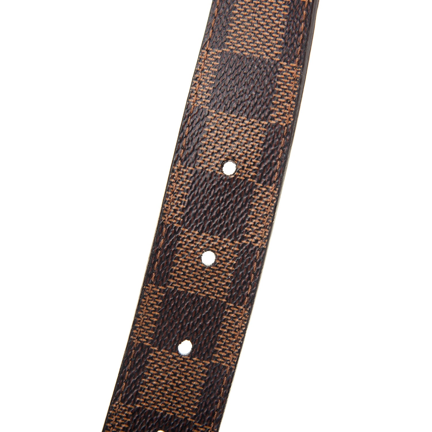 Louis Vuitton Damier Ebene LV Paris Buckle Belt 110 44 Silver 4 of 6