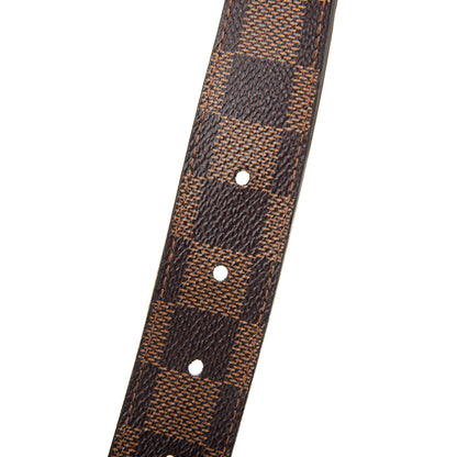 Louis Vuitton Damier Ebene LV Paris Buckle Belt 110 44 Silver 4 of 6