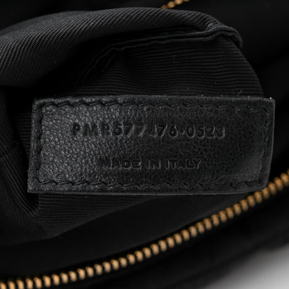 Saint Laurent Nylon Quilted Small Loulou Puffer Monogram Chain Satchel Black 7 of 10