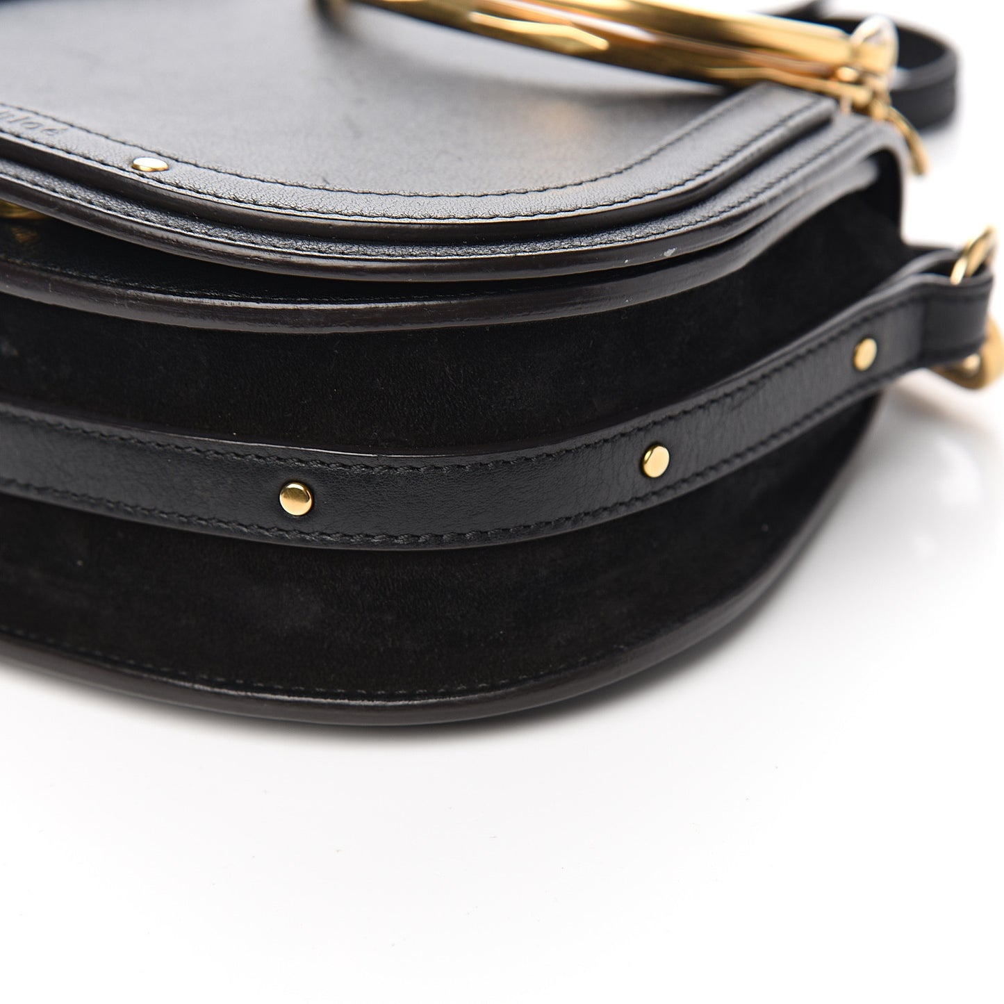 Calfskin Small Nile Bracelet Bag Black