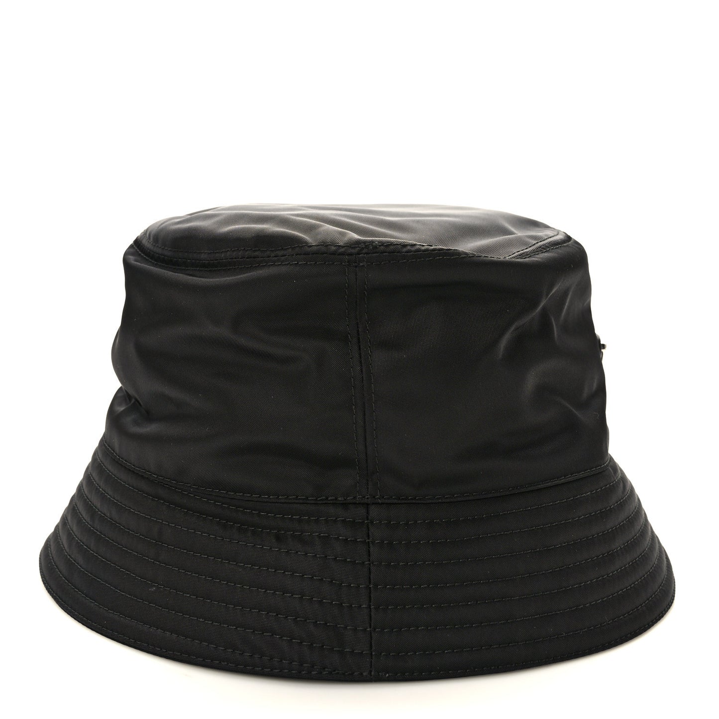 Re-Nylon Metal Triangle Logo Mens Bucket Hat XXL Black