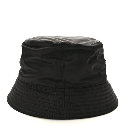 Prada Re-Nylon Metal Triangle Logo Mens Bucket Hat XXL Black 5 of 9