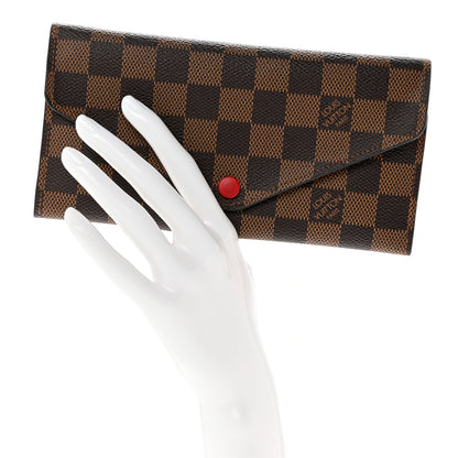 Louis Vuitton Damier Ebene Josephine Wallet Red 2 of 10