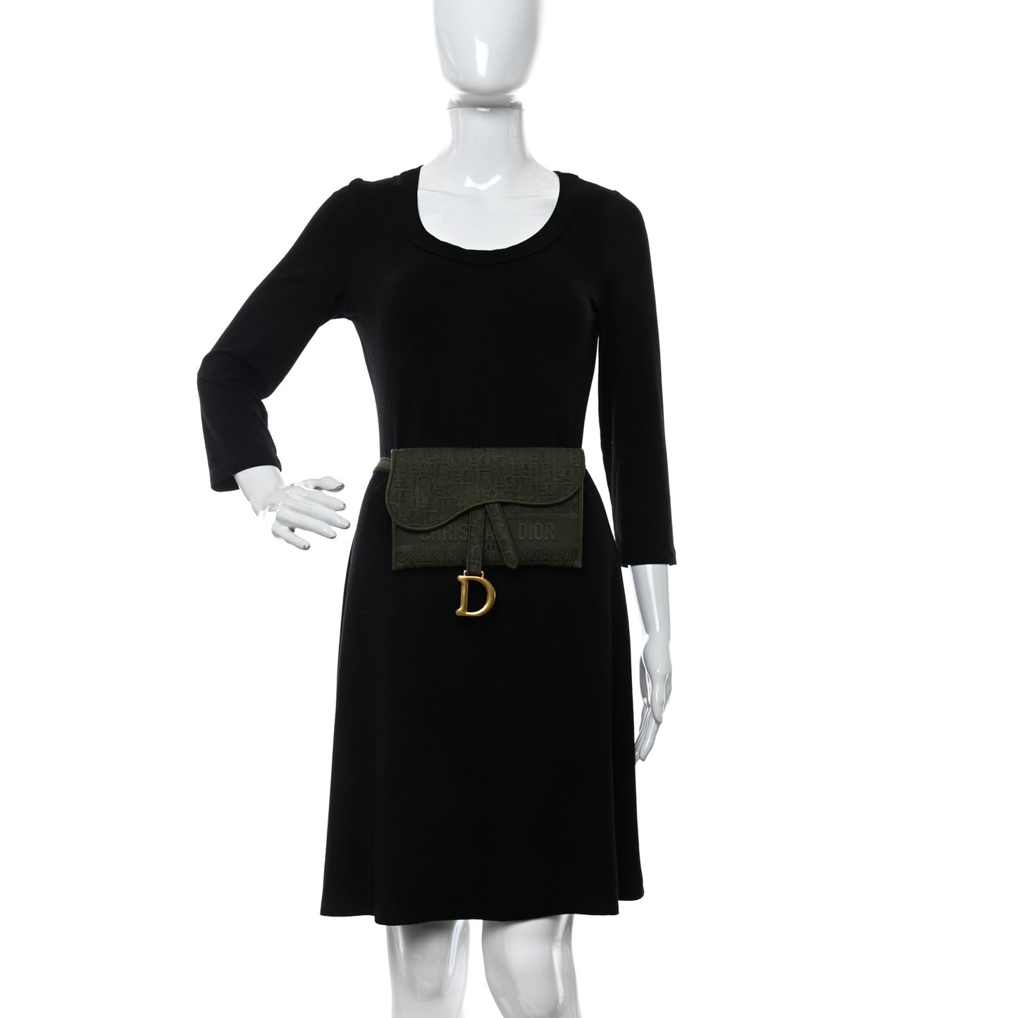 Oblique Saddle Belt Bag Green