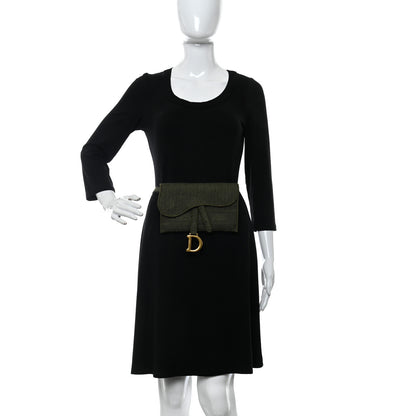 Christian Dior Oblique Saddle Belt Bag Green 2 of 10