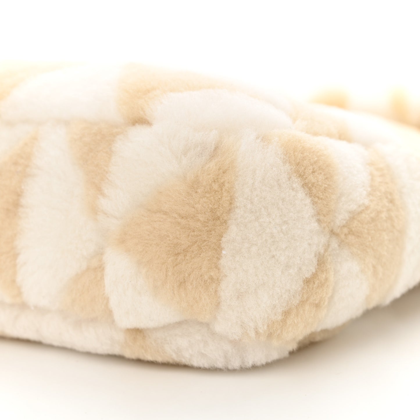 Montone Shearling Nappa Mini Re-Edition Shoulder Bag Ecru Bianco