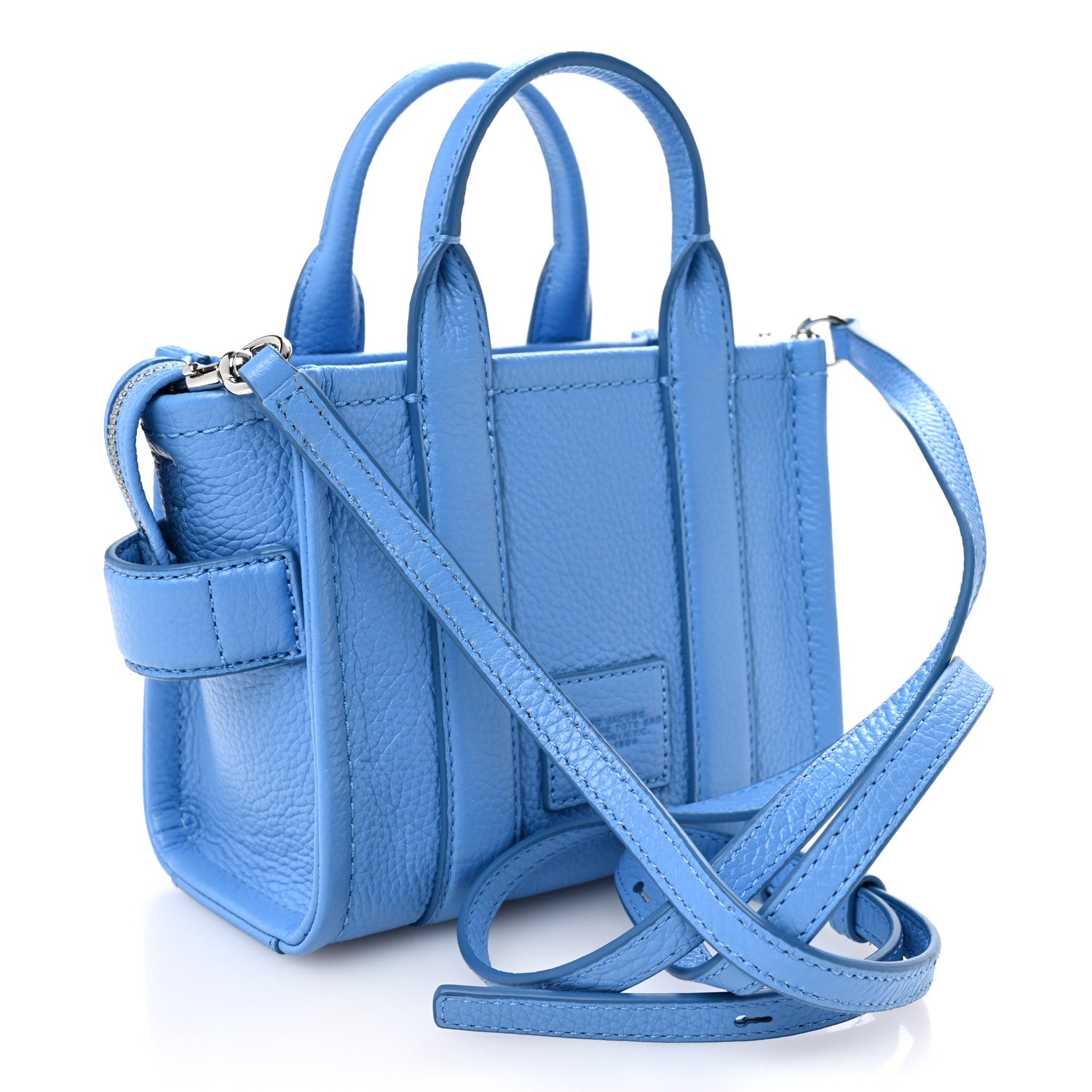 Marc Jacobs Grained Calfskin Mini The Tote Bag Spring Blue 3 of 10
