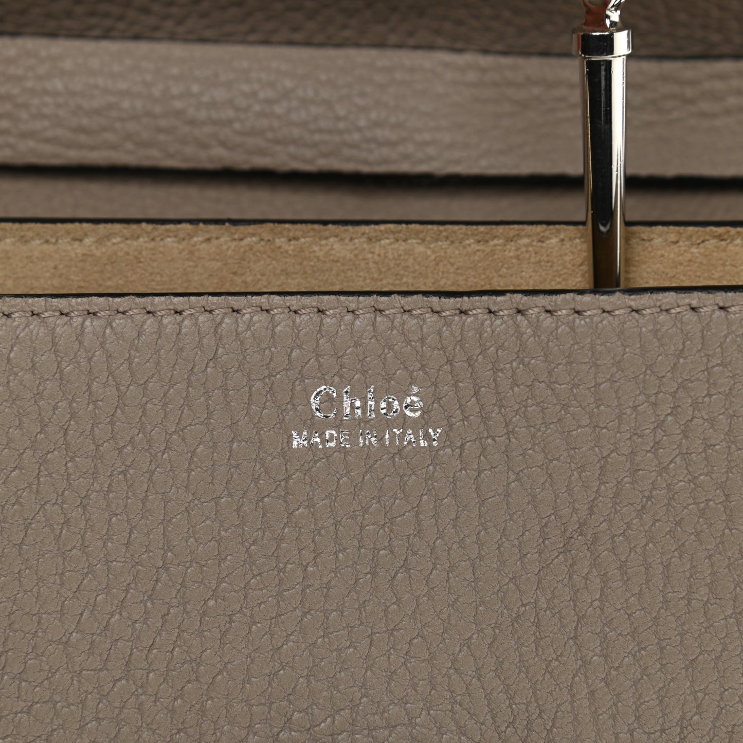 Grained Lambskin Drew Shoulder Bag Motty Grey