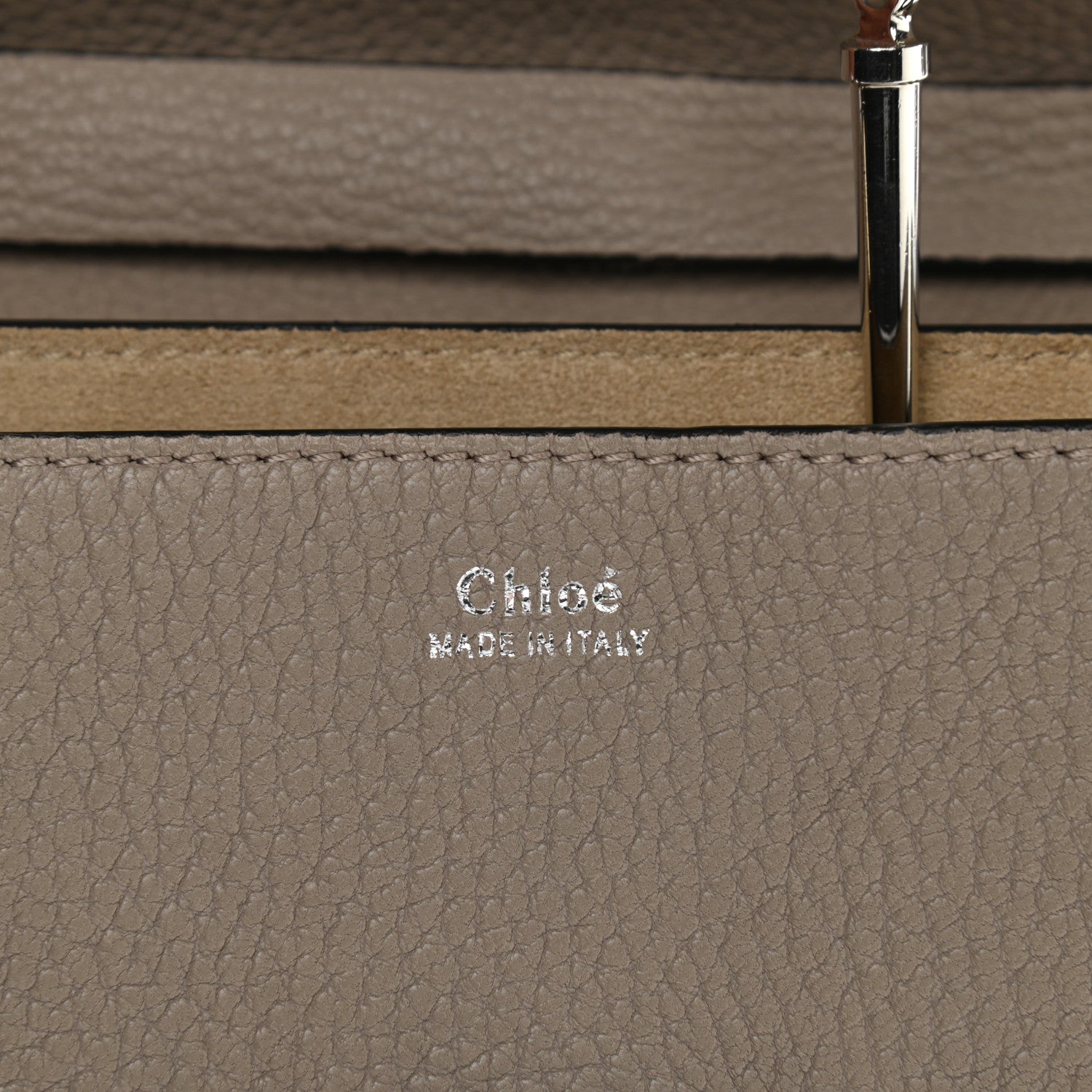 Chloe Grained Lambskin Drew Shoulder Bag Motty Grey 6 of 11