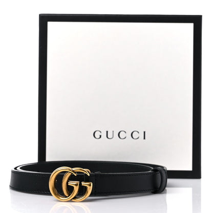 Gucci Calfskin Double G 20mm Belt 80 32 Black 5 of 5