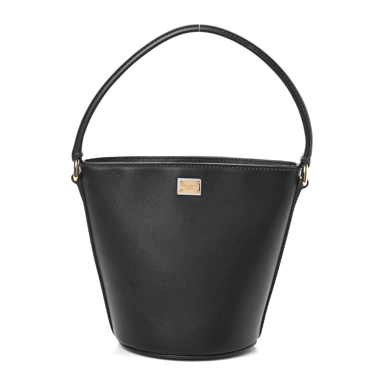Dolce & Gabbana Vitello Top Handle Bucket Bag Black 1 of 9
