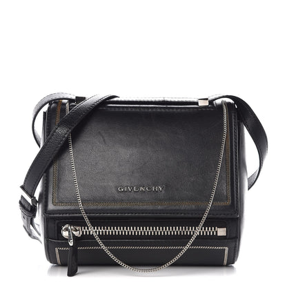 Givenchy Calfskin Chain Embellished Mini Pandora Box Crossbody Bag Black 1 of 9