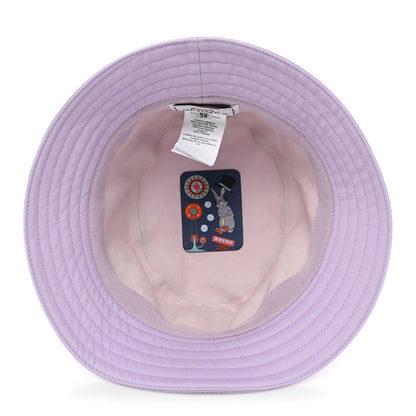Hermes Stretch Cotton Twill Lambskin Fred H Circle Bucket Hat 59 Lilas 5 of 7