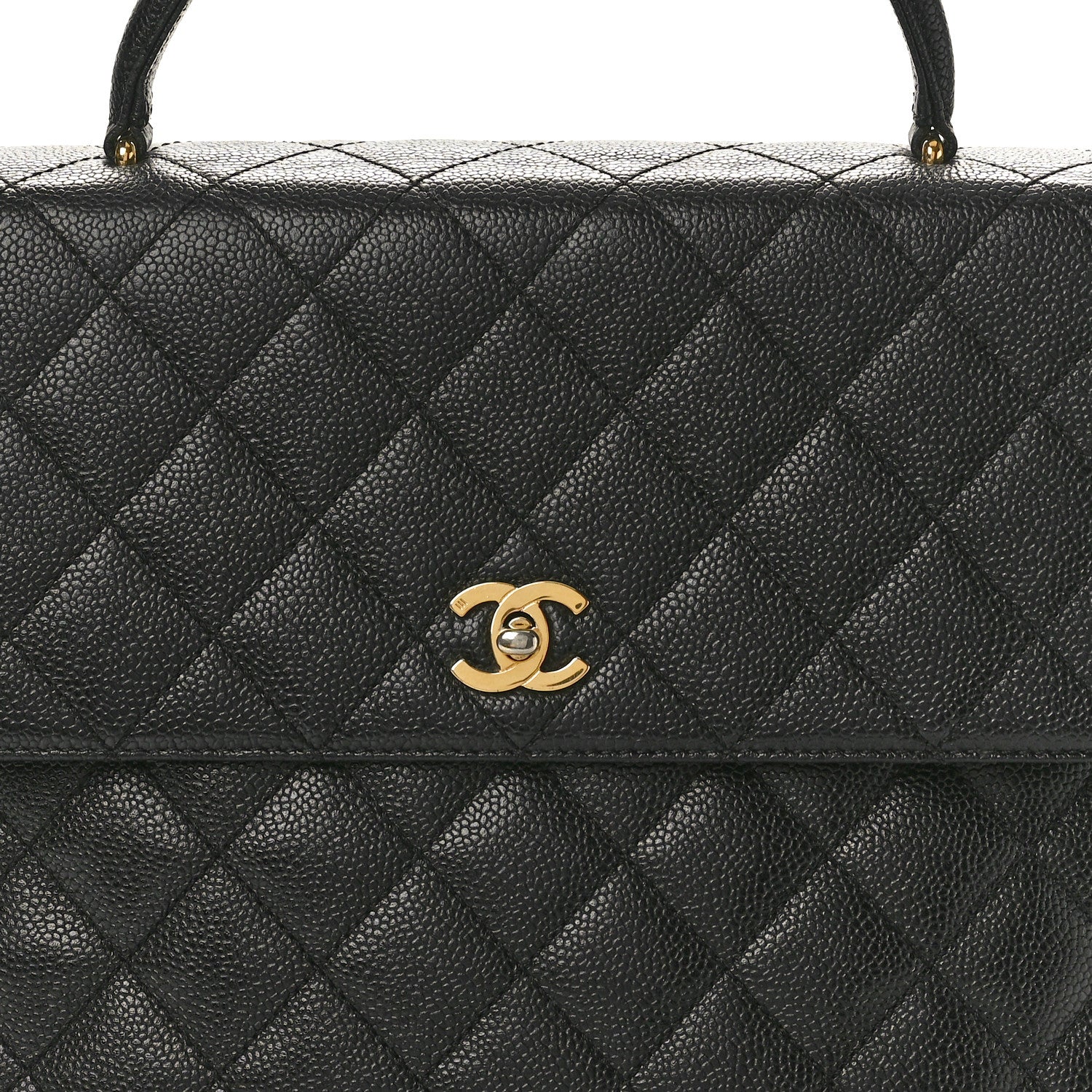 Chanel Caviar Quilted Jumbo Kelly Flap Black 8 of 11