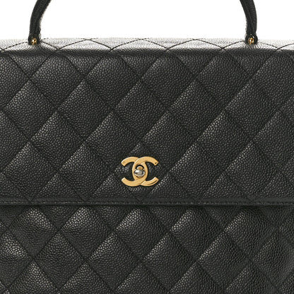 Chanel Caviar Quilted Jumbo Kelly Flap Black 8 of 11