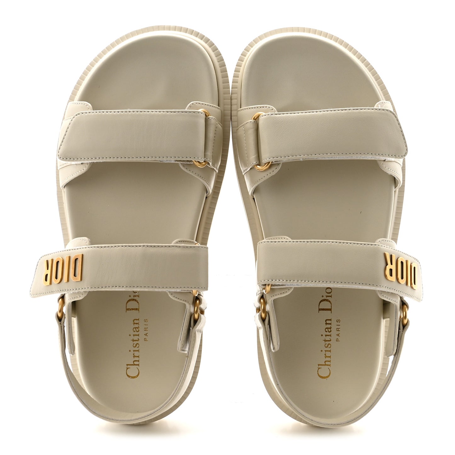 Lambskin Dioract 10mm Slide Sandals 37 Off White
