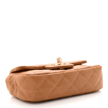 Chanel Lambskin Quilted Extra Mini Rectangular Flap Brown 4 of 10