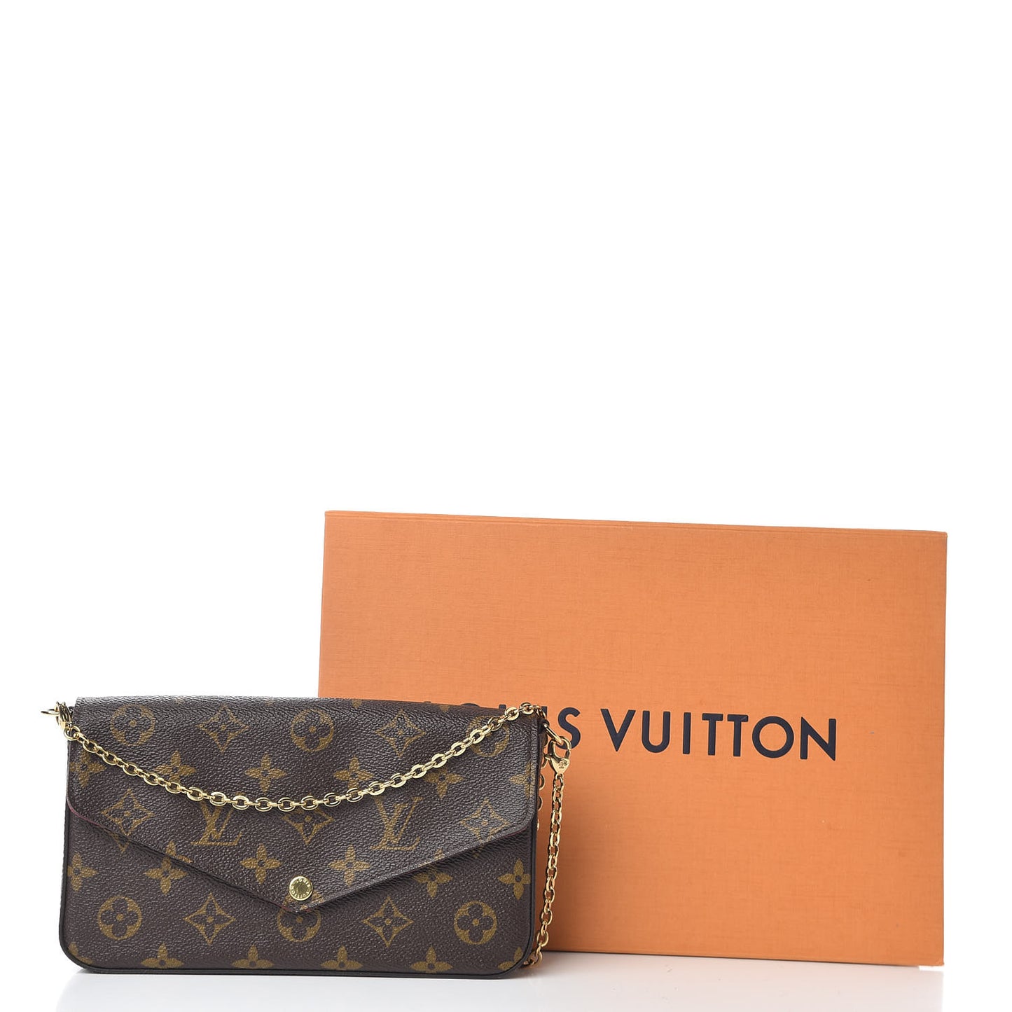 Monogram Pochette Felicie Chain Wallet Fuchsia
