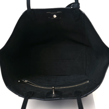 Louis Vuitton Calfskin Lockme Cabas Black 5 of 9