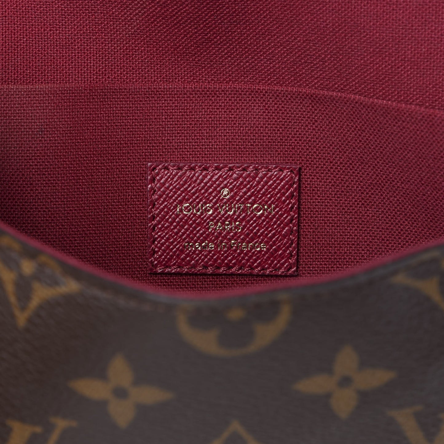 Monogram Pochette Felicie Chain Wallet Fuchsia