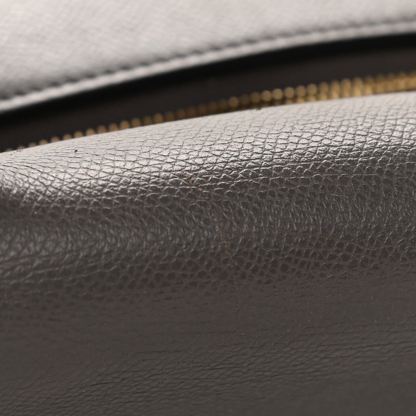 Baby Grained Calfskin Micro Belt Bag Grey