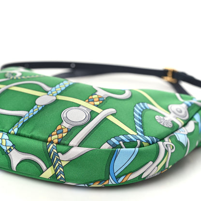 Hermes Silk Sursoie To Go Pouch Vert Yucca Celeste Caban 10 of 10