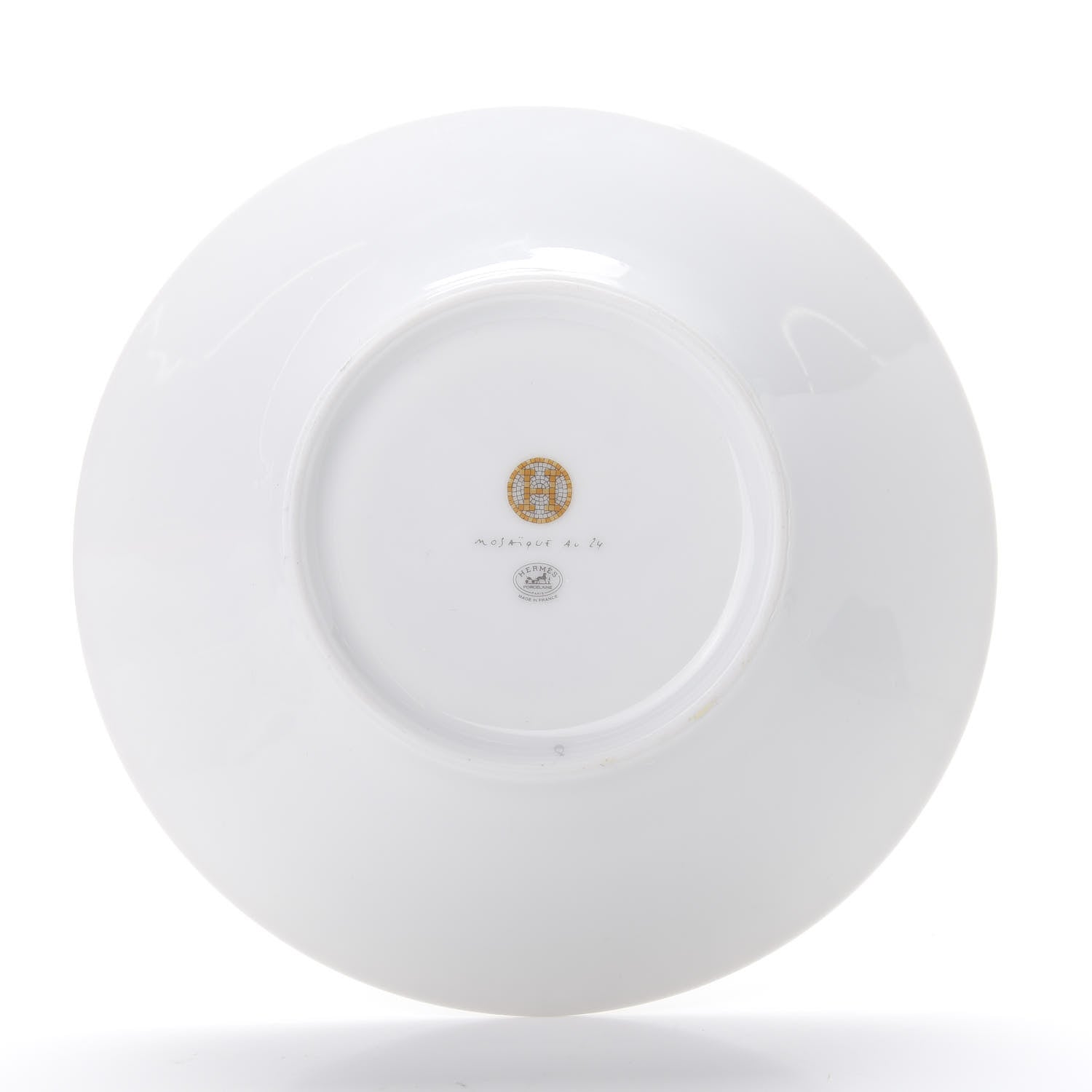 Hermes Porcelain Mosaique Au 24 Gold Breakfast Cup and Saucer 5 of 9