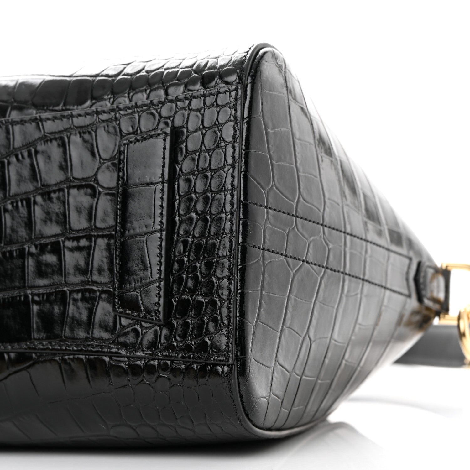 Givenchy Calfskin Crocodile Embossed Small Antigona Black 9 of 10