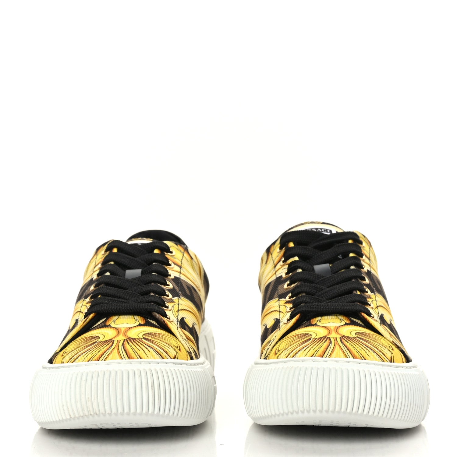 Versace X FENDI Fabric FF Baroque Womens Fendace Greca Sneakers 40 Gold Multicolor 2 of 7