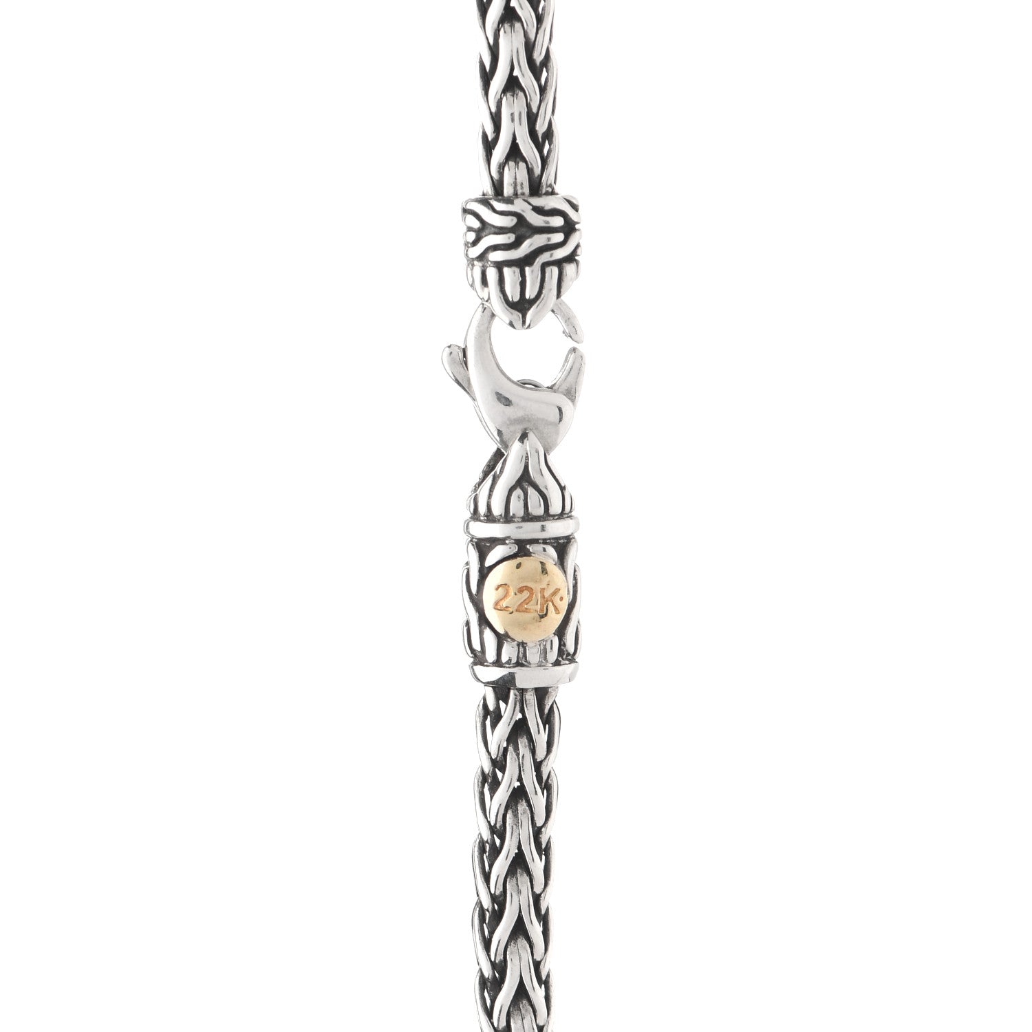 John Hardy Sterling Silver 22K Yellow Gold Palu Station Necklace 5 of 5