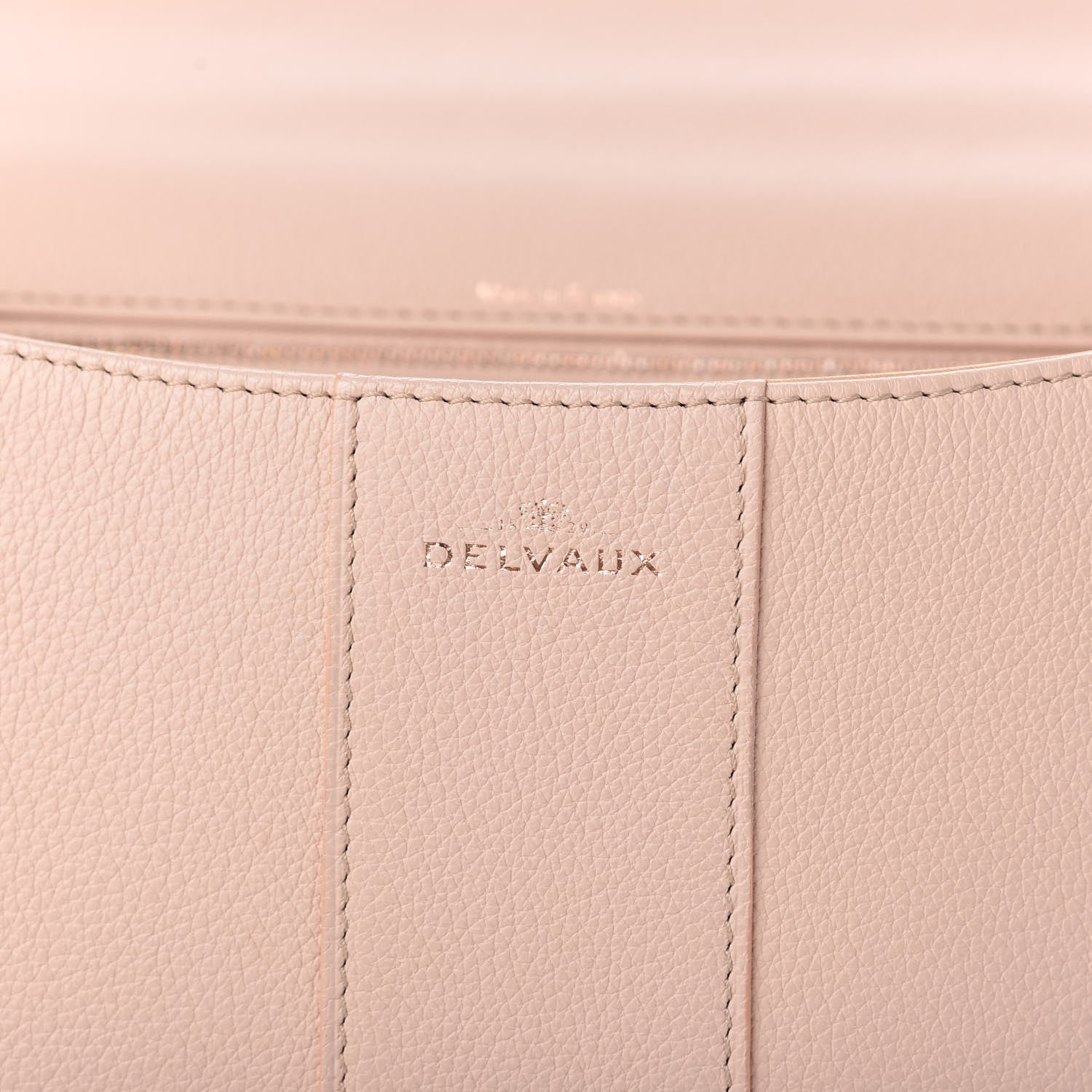 Delvaux Grained Calfskin MM Brillant Satchel Nude 5 of 8