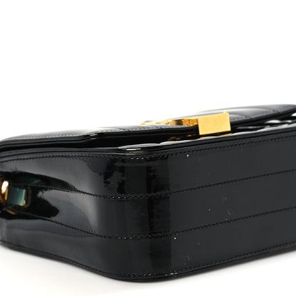 Saint Laurent Patent Calfskin Matelasse Monogram Small Vicky Chain Bag Black 9 of 11