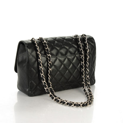 Chanel Caviar Quilted Jumbo Single Flap Black 3 of 7