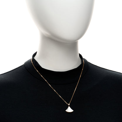 Bulgari 18K Rose Gold Diamond Mother of Pearl Divas' Dream Pendant Necklace 2 of 4