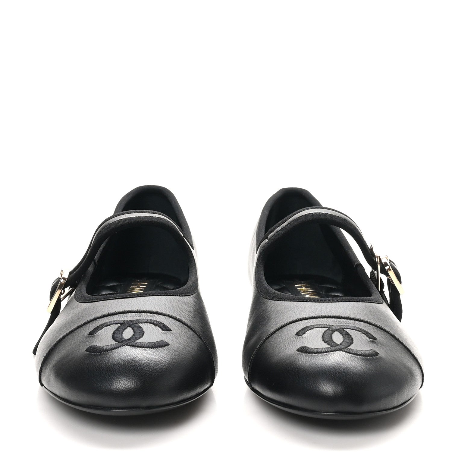 Chanel Lambskin Mary Jane Flats 42 Black 3 of 9