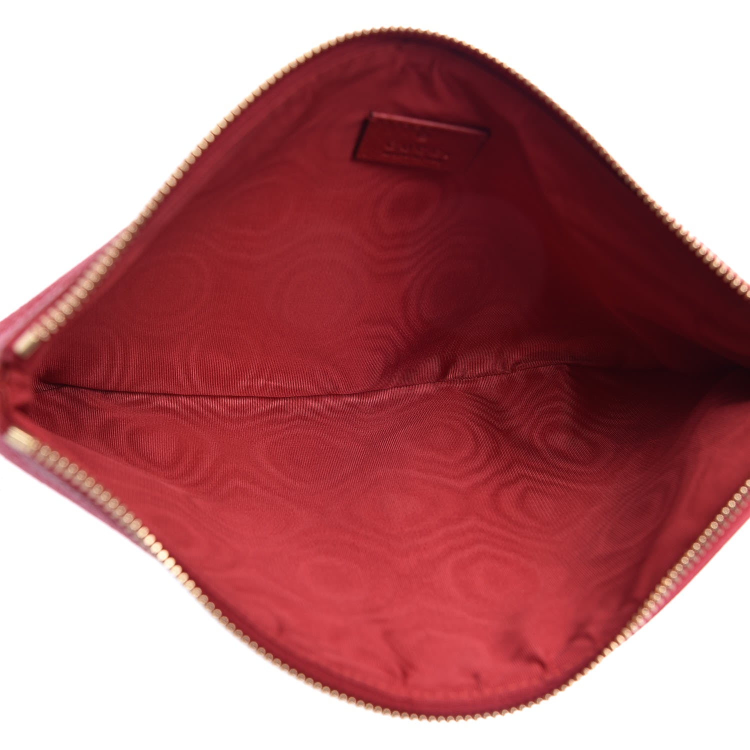 Gucci Canvas Sylvie Stripe Logo Zip Pouch Mystic White Hibiscus Red Maritime 5 of 7