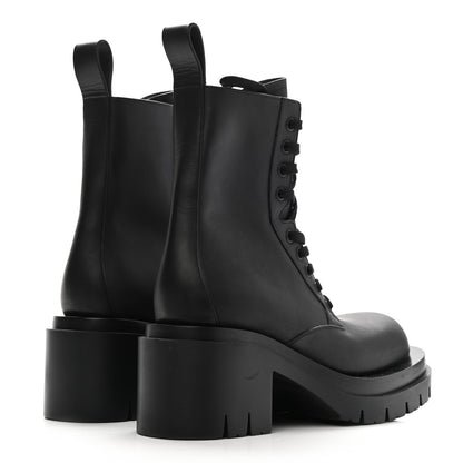 Bottega Veneta Calfskin The Lug Lace Up 30/70mm Ankle Boots 38 Black 4 of 6