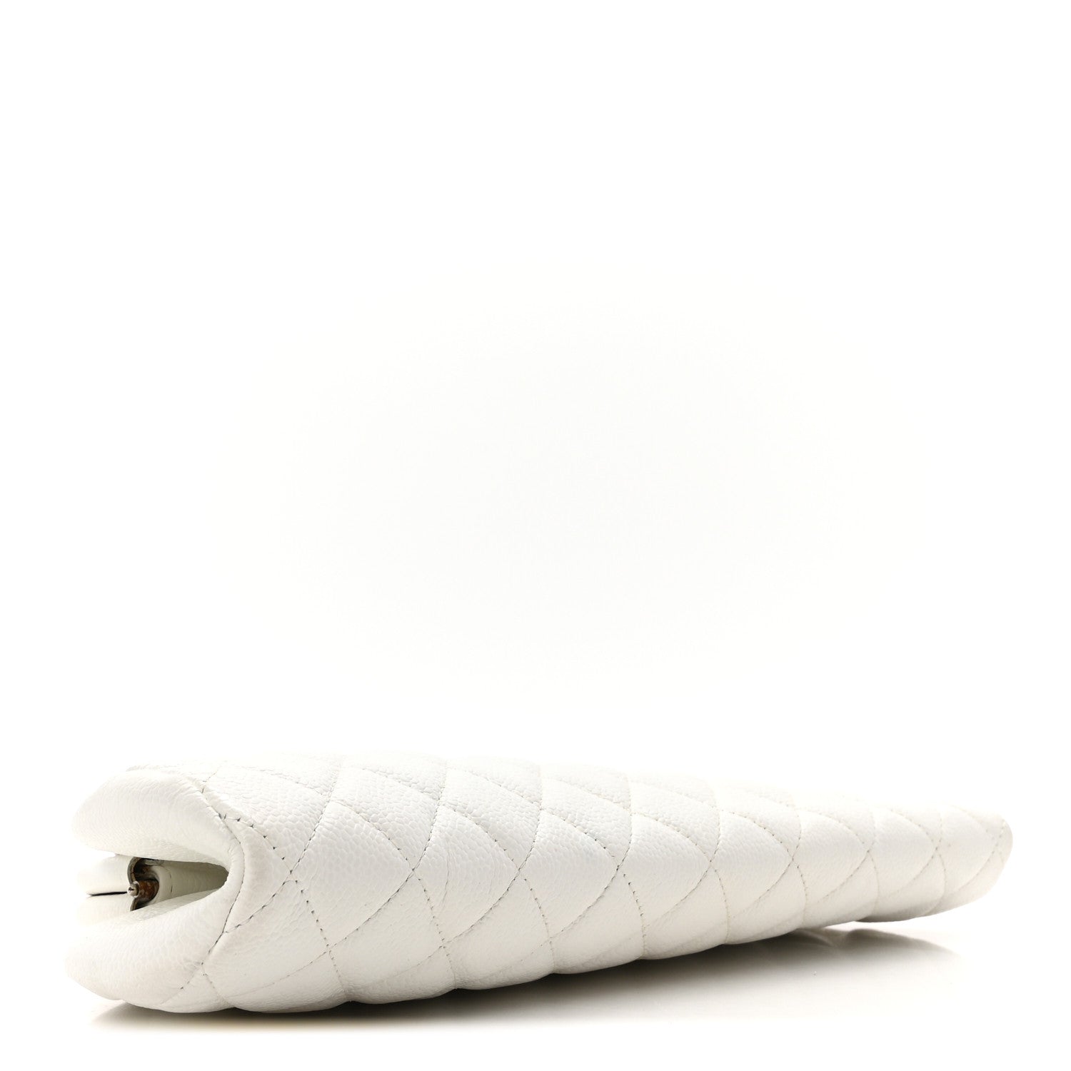 Chanel Caviar Quilted Timeless Clutch White 4 of 10