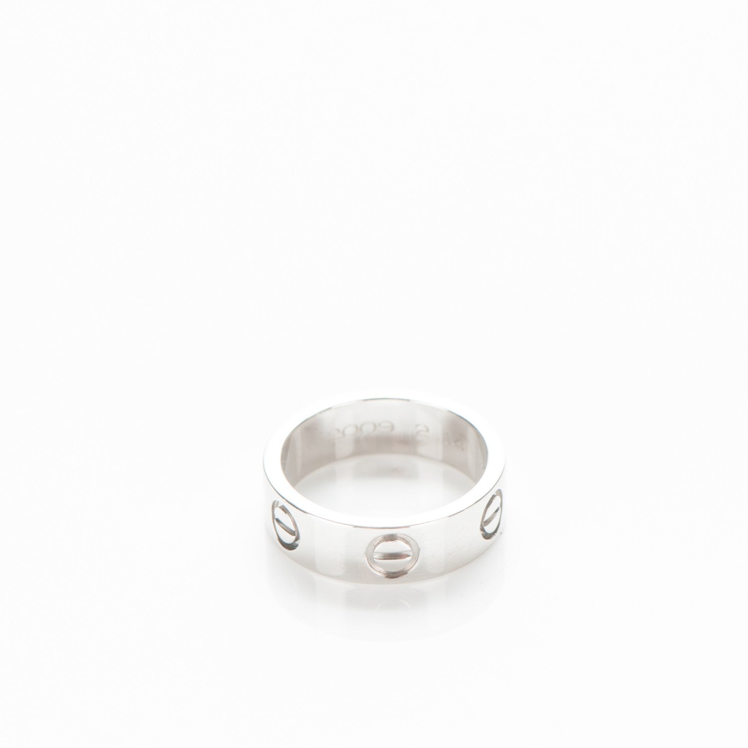 Cartier Platinum 5.5mm LOVE Ring 49 4.75 3 of 6