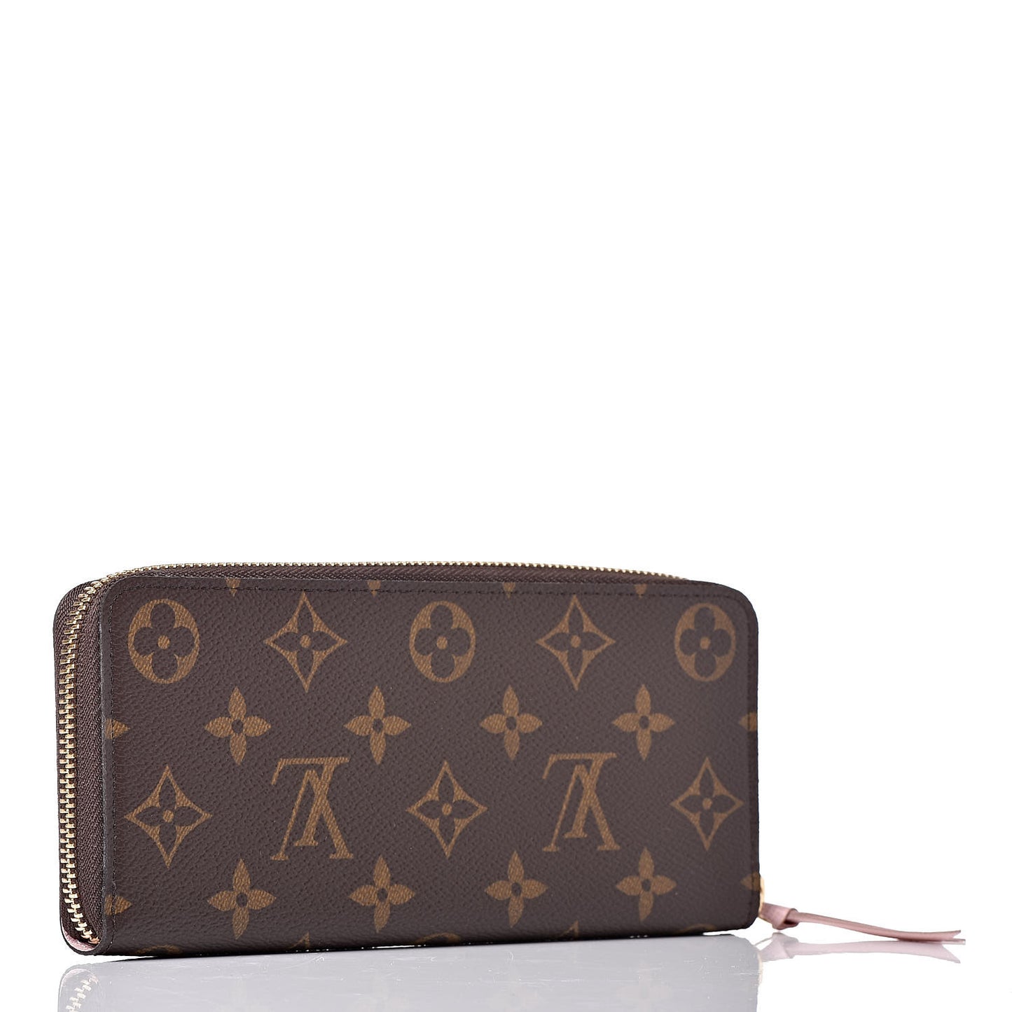 Monogram Clemence Wallet Rose Ballerine