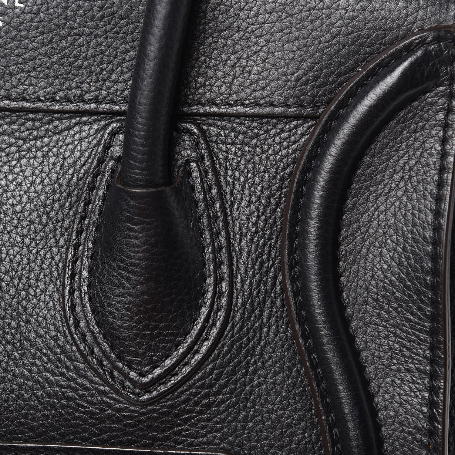 Celine Drummed Calfskin Micro Luggage Black 18 of 19