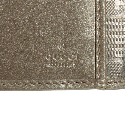 Gucci Imprime Monogram GG Pierce Continental Flap Wallet Silver 6 of 7