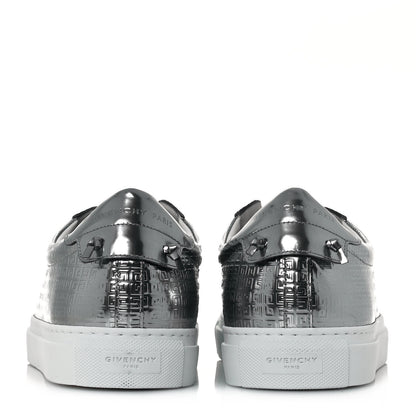 Givenchy Calfskin Metallic Monogram Urban Street Sneakers 45 Silver 5 of 9