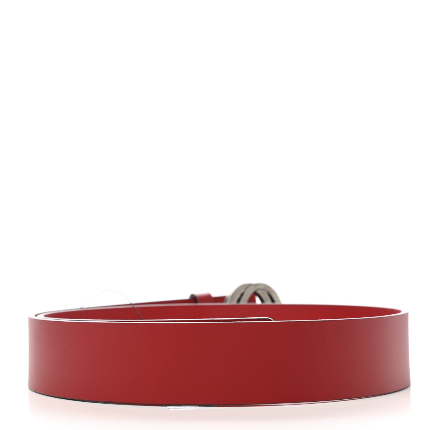 Gucci Selleria Calfskin Mens Interlocking G 37mm Belt 80 32 Rosso 2 of 5