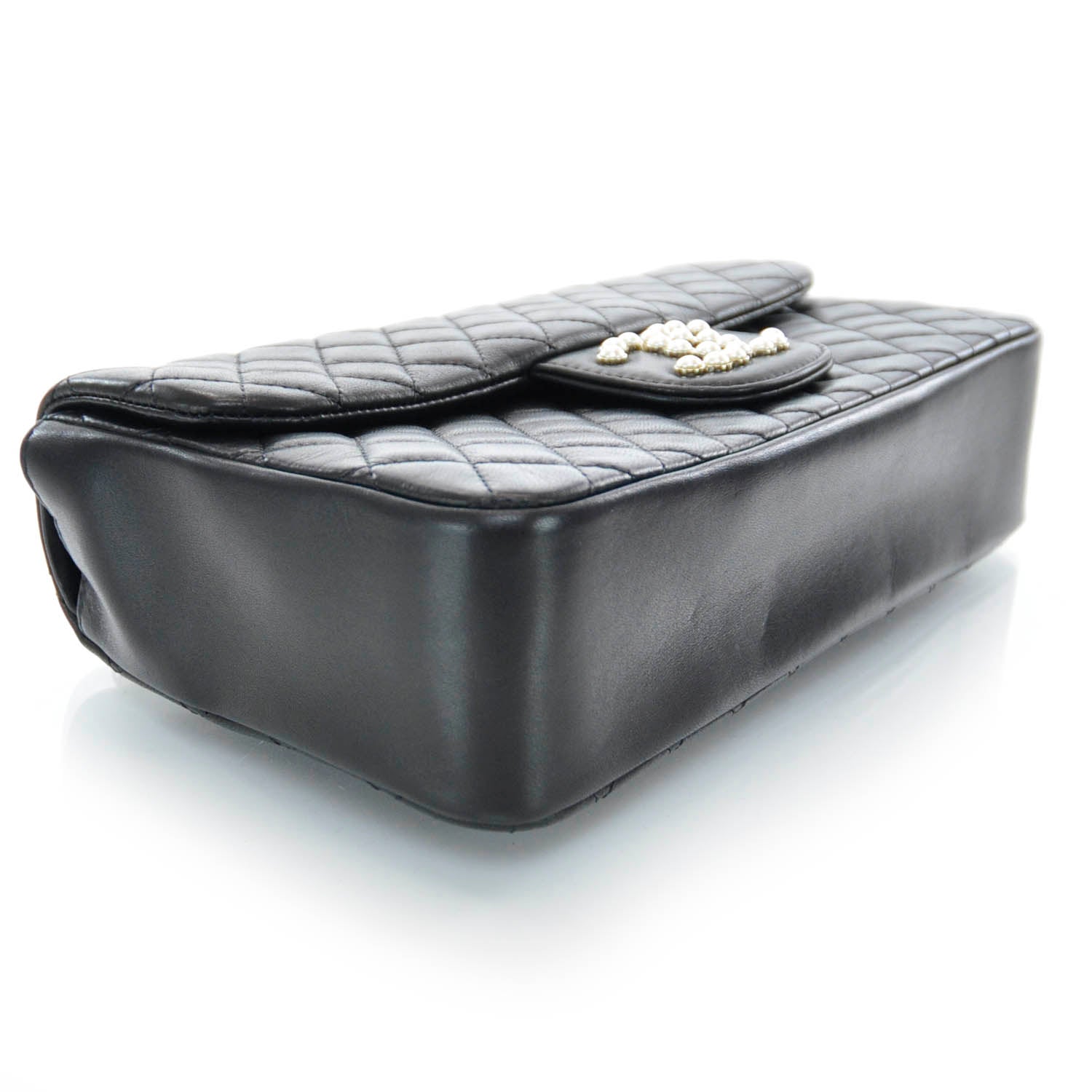 Chanel Lambskin Medium Westminster Pearl Flap Black 4 of 10