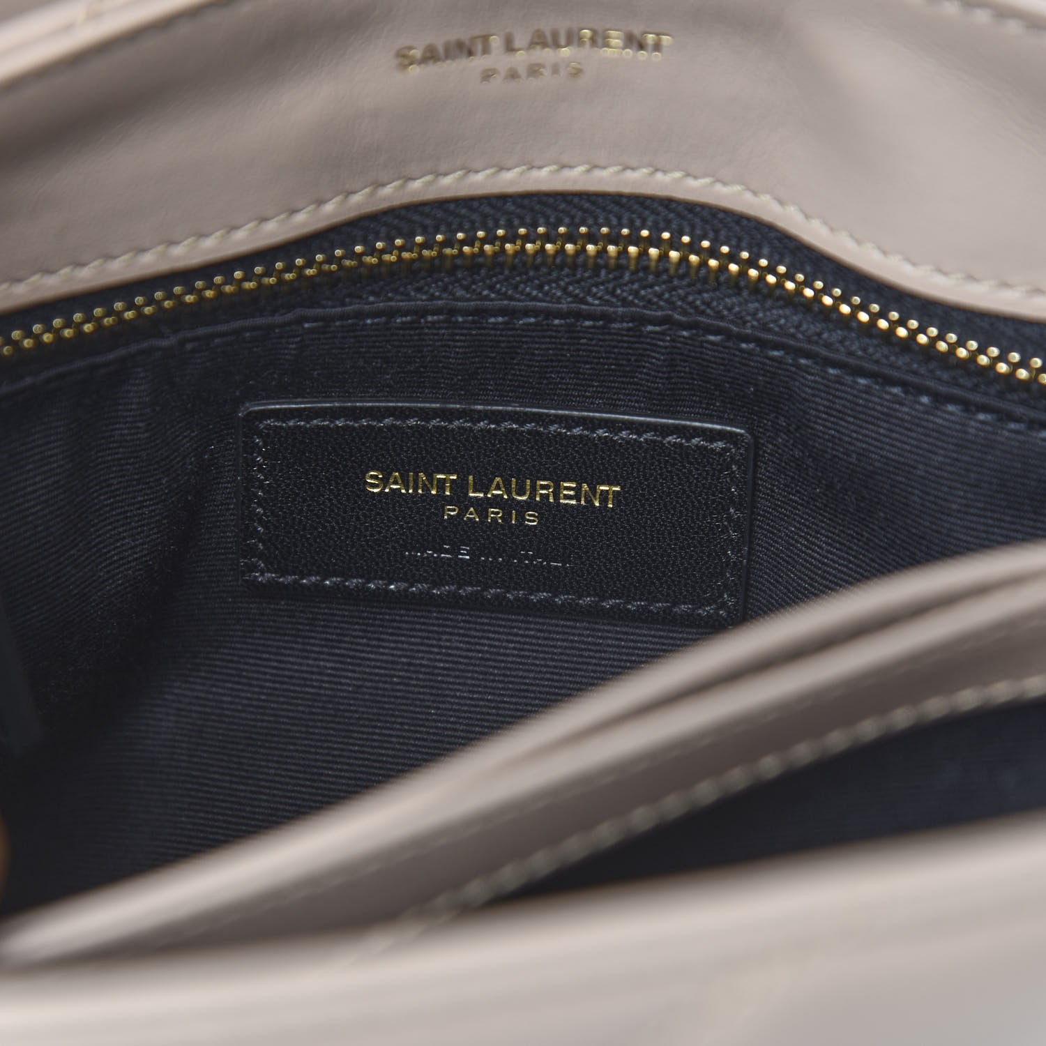 Saint Laurent Calfskin Y Quilted Monogram Toy Loulou Satchel Light Natural 6 of 11